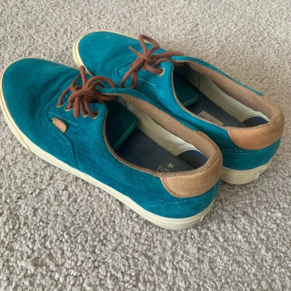 Blue and Brown Suede Vans - Picture 2 of 6